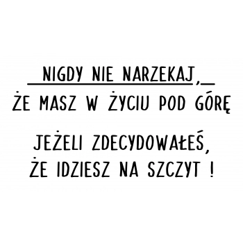 Cytat nr 37 "Nigdy nie narzekaj ..."