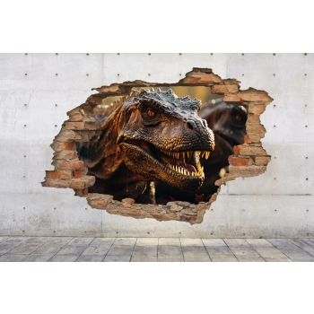 Dziura w ścianie 3D nr 174 - Dinozaur T-REX