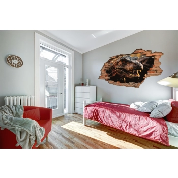 Dziura w ścianie 3D nr 174 - Dinozaur T-REX