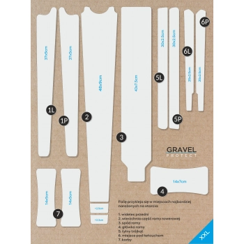 Ochronna taśma rowerowa GRAVEL PROTECT folia Oraguard 270 XXL + gratis